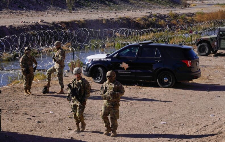 Razor wire and the Texas National Guard defend our southern border. Join the movement for a secure America with Our Country Our Choice!